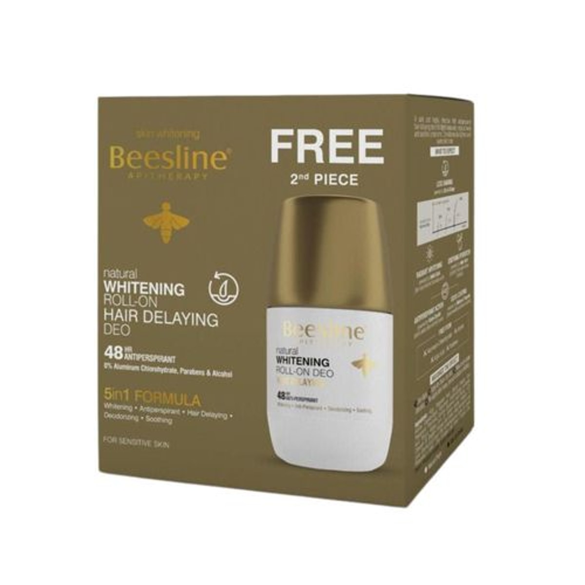 Beesline Roll-On Skin Lightening 50ml to Delay Hair Growth (1+1)