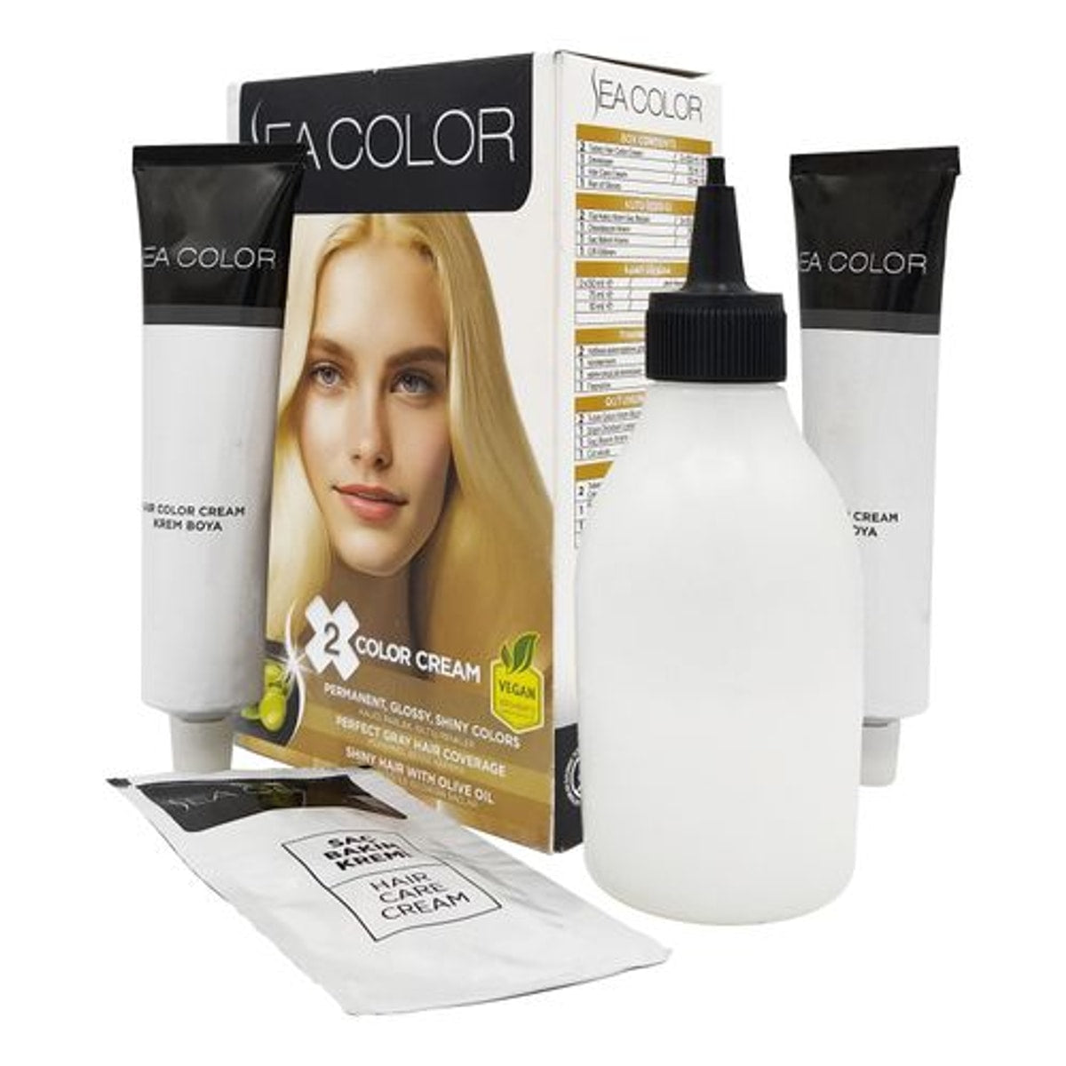 SEA COLOR Baby Blonde Hair Dye 0.2 - Box containing 2 x 50ml tubes