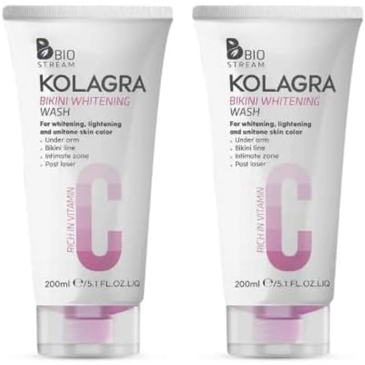 Kolagra Bikini Whitening Wash 200ml (1+1)