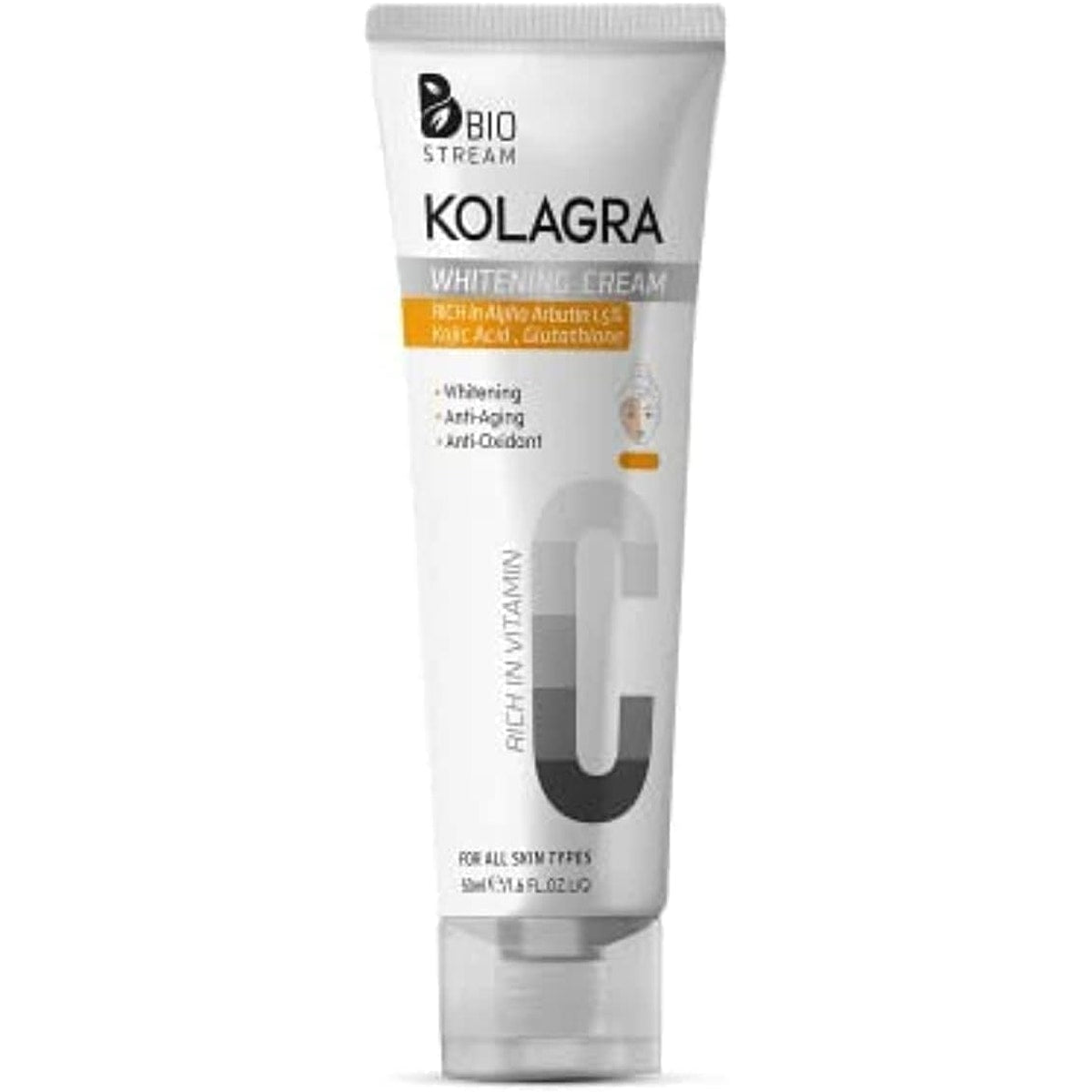 Kolagra Alpha Arbutin Face and Body Whitening Cream 50ml 1+1
