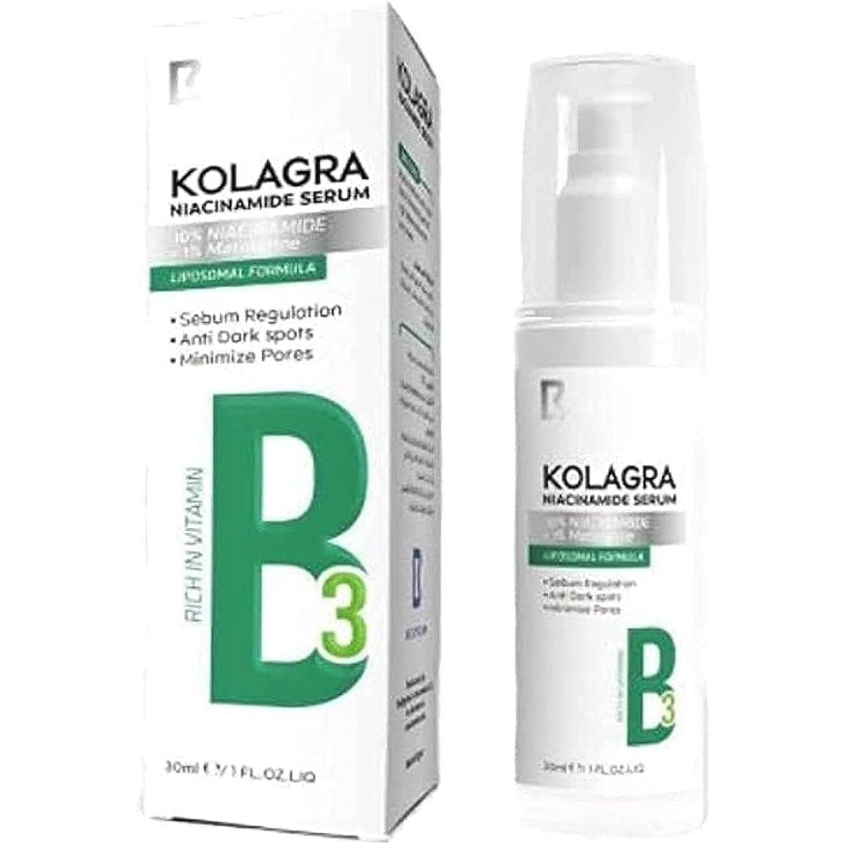 Kolagra Niacinamide Serum 30ml for treating pigmentation and dark areas