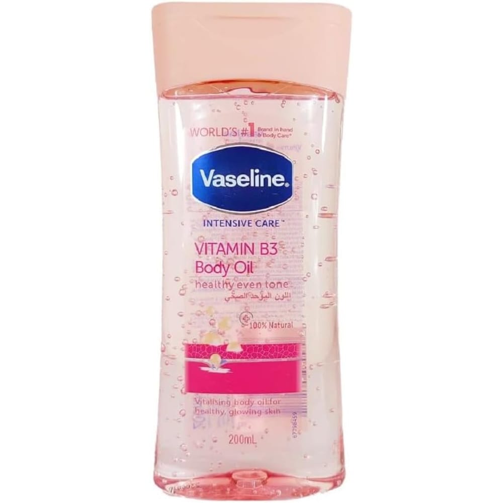 Vaseline Body Oil 200ml, imported from India, with cocoa extract (brown), imported from India