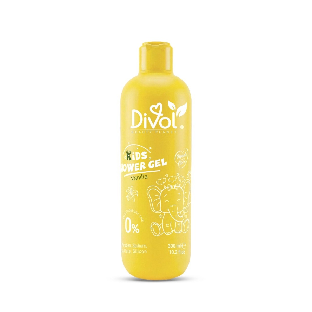 Divol Shower Gel for Kids, Vanilla Scent, 300ml