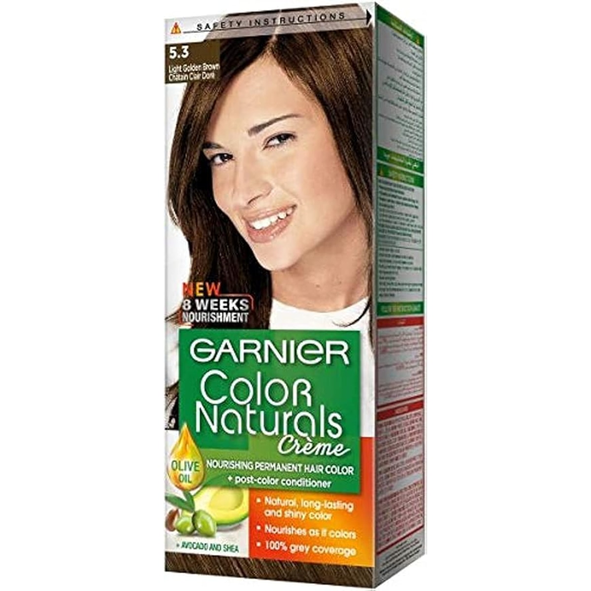 Garnier hair dye number 5.3 light golden brown, 20% discount