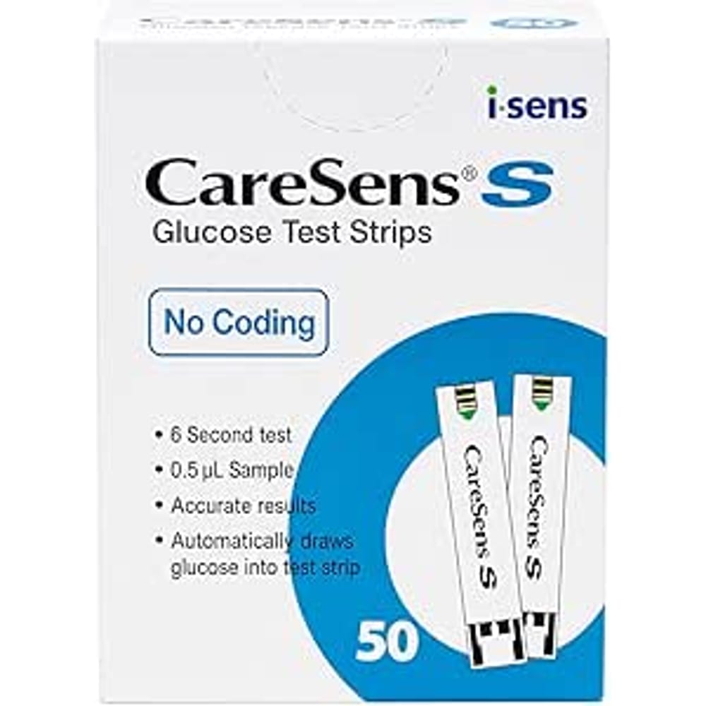 CareSense strips, box of 50 strips