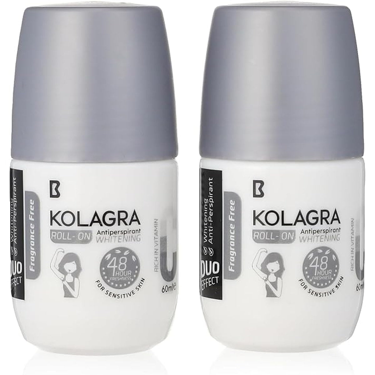 Kolagra Whitening Roll-On 2-in-1 Odorless 1+1