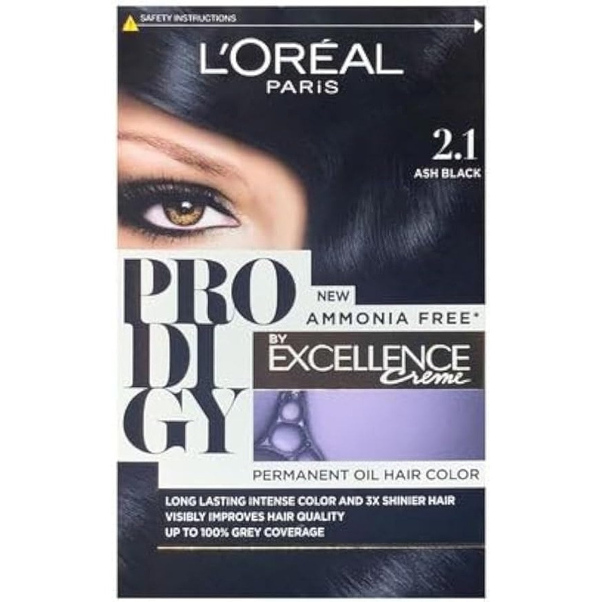 L'Oréal Prodigy Hair Color No. 2.10 Black Ash