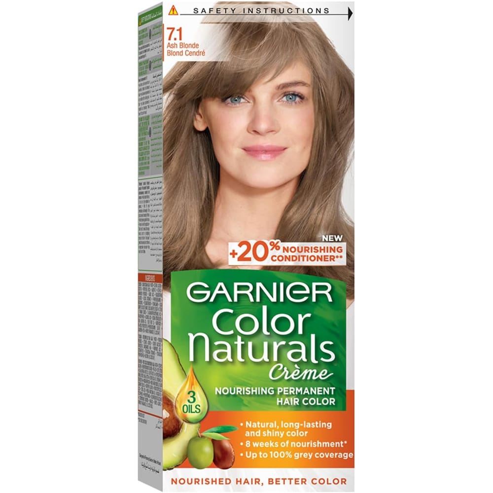 Garnier hair dye number 7.1 ash blonde, 20% discount