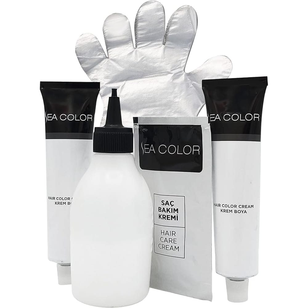 SEA COLOR Hair Dye Ash Blonde 7.1 - Box containing 2 x 50ml tubes