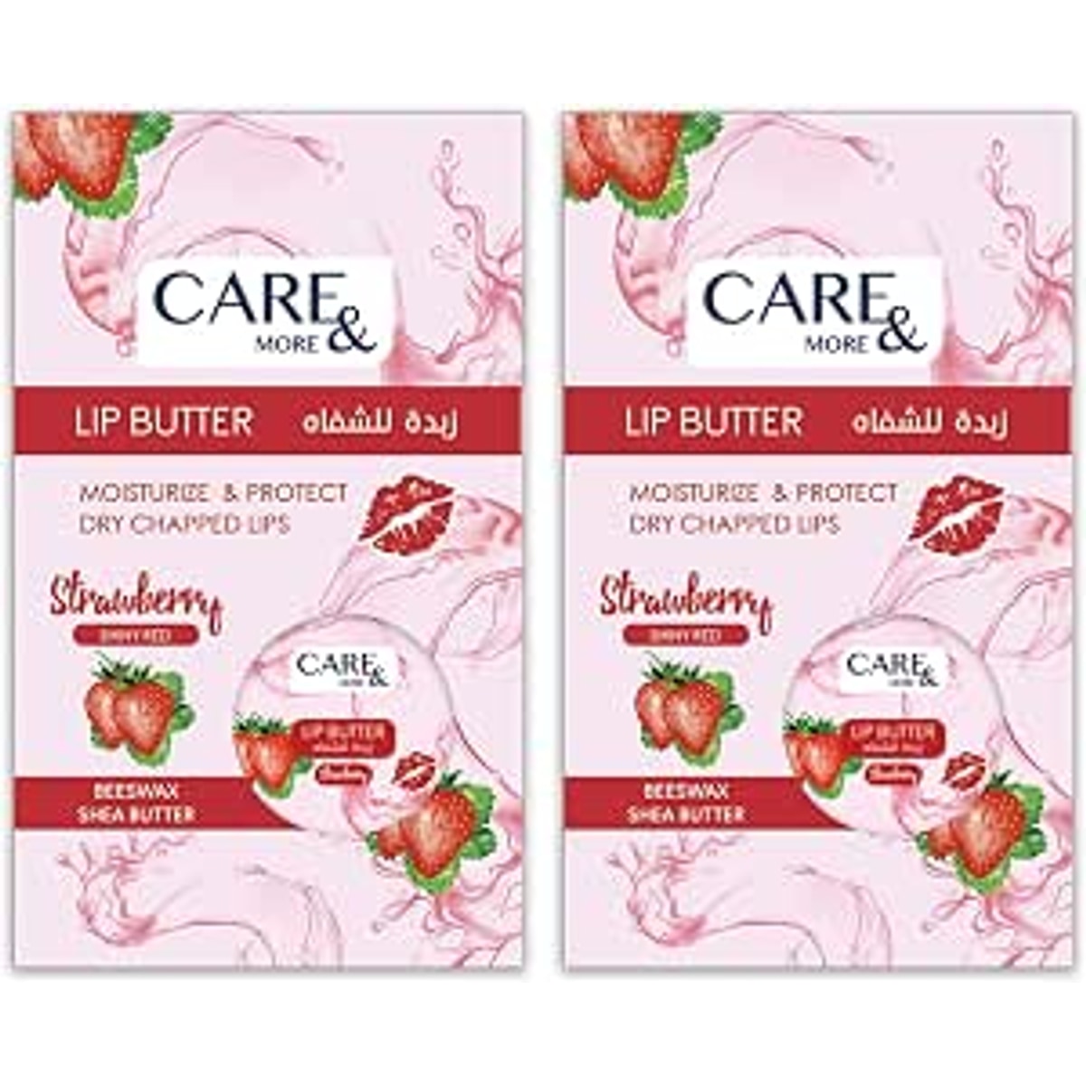 Care & More Strawberry Lip Butter 20g (2-pack)