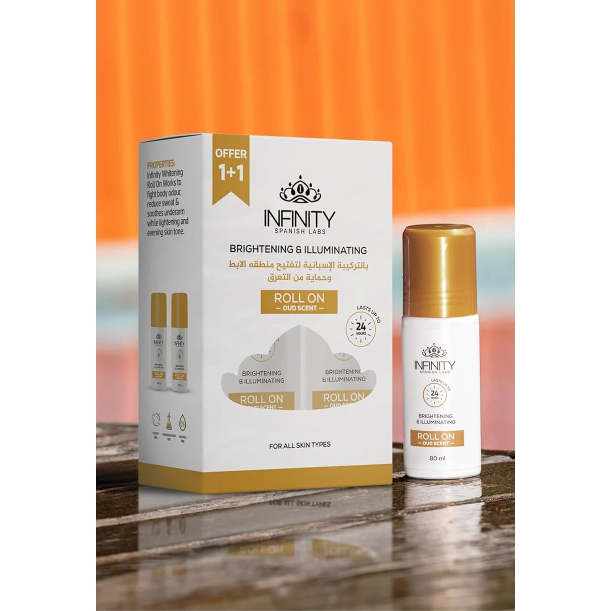 Infinity Roll-On Oud Scent 80ml (1+1)