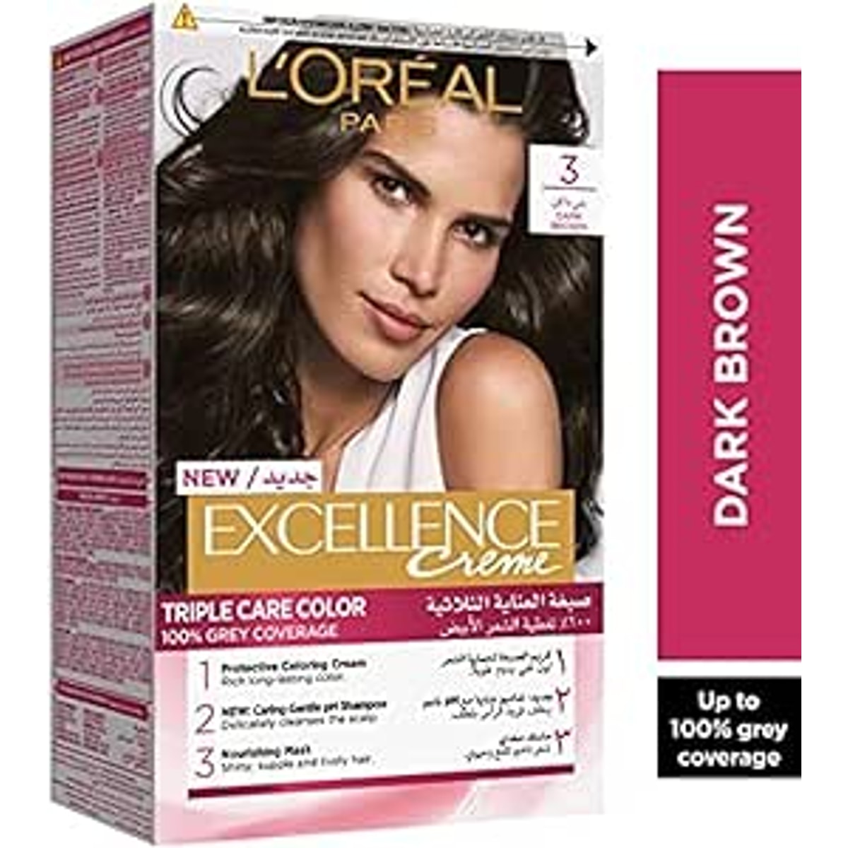 L'Oreal Excellence Hair Color No. 3 Dark Brown
