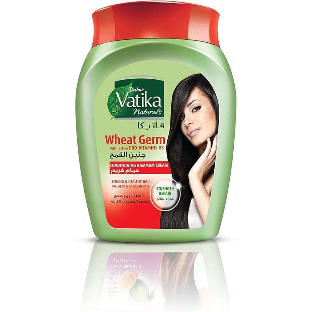 Vatika Medium Bath Cream 450ml with Wheat Germ (Red)
