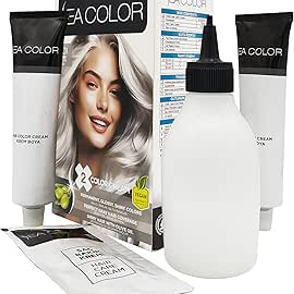 SEA COLOR Hair Dye Silver 0.01 - Box containing 2 x 50ml tubes