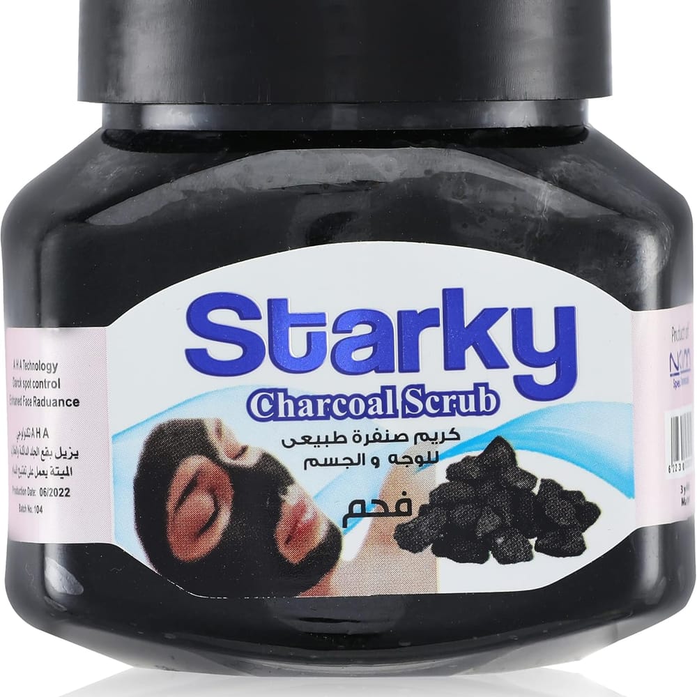 Starky natural scrub cream with charcoal for face&body-300ml
