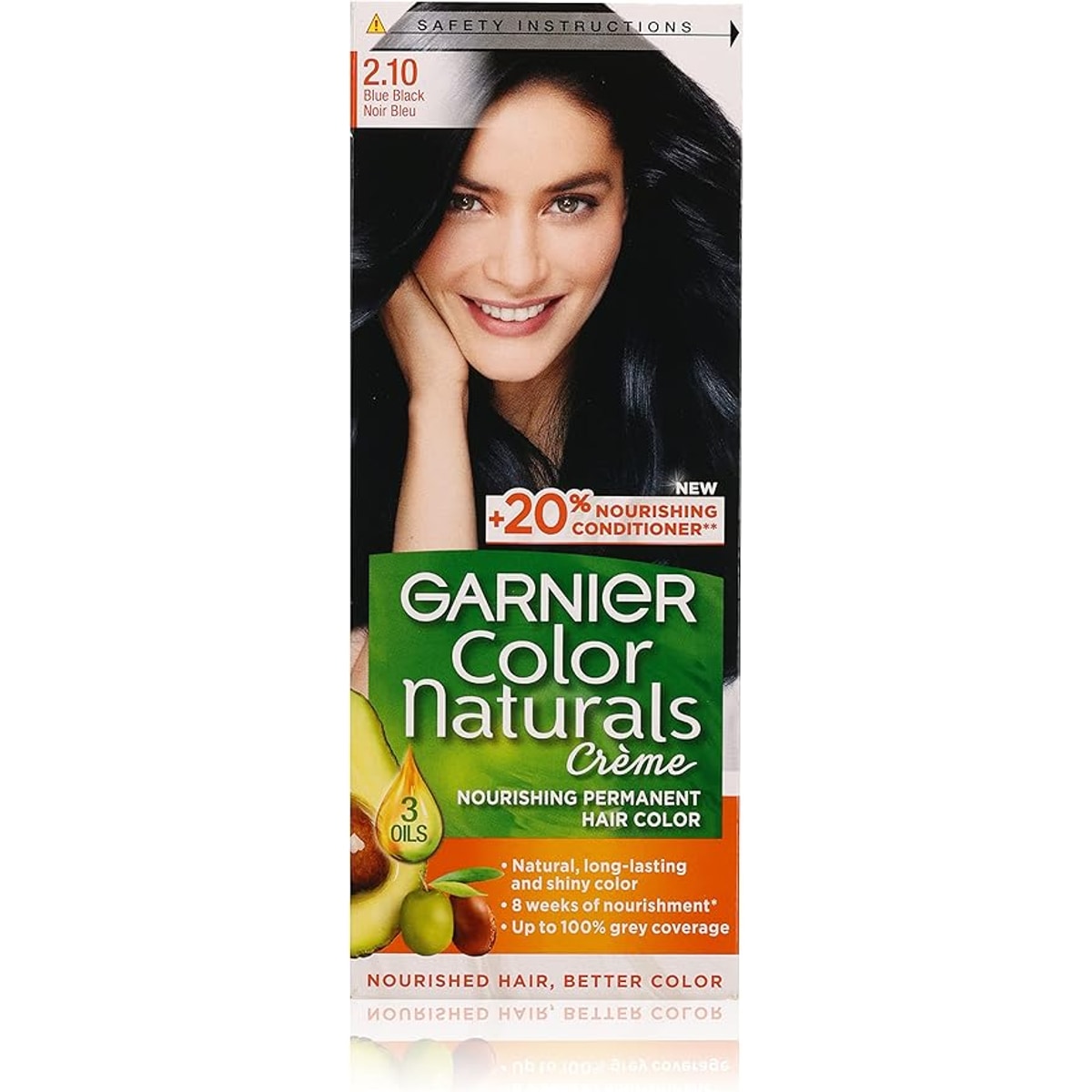 Garnier hair dye number 2.1 blue-black, 20% discount