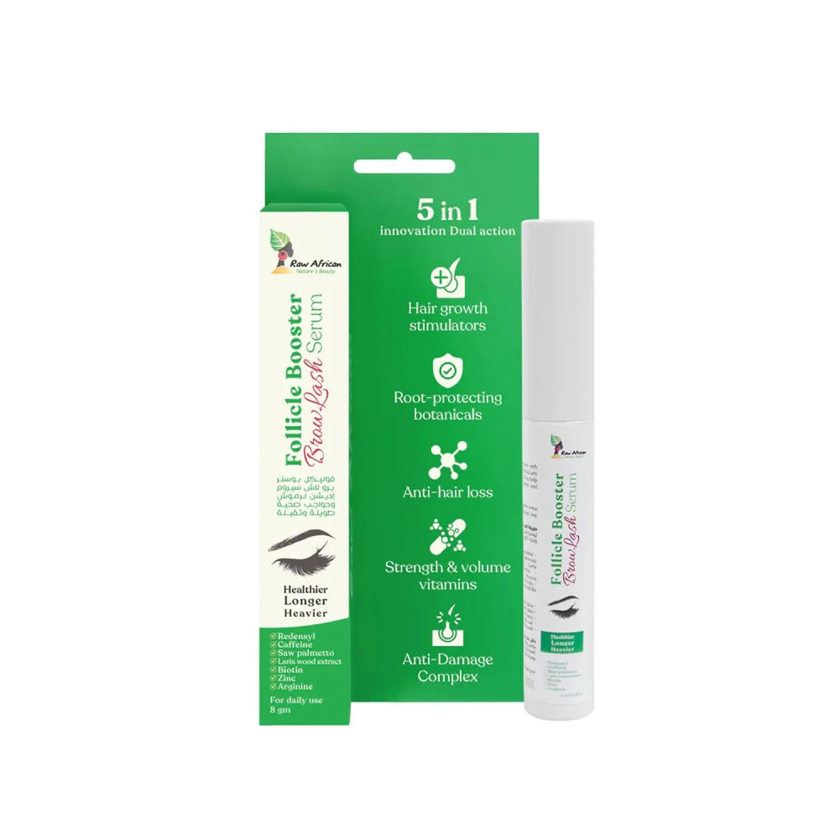 Raw African Follicle Booster Pro Lash Eyebrow & Eyelash Serum 8g
