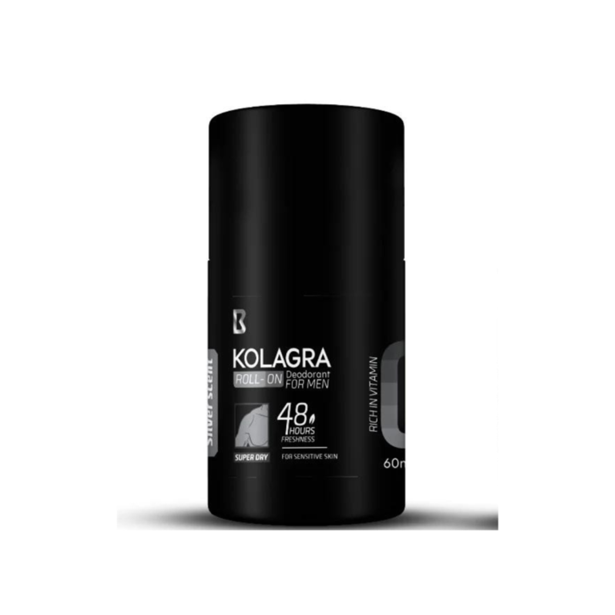 Kolagra 2-in-1 Whitening Roll-On for Men, Silver Scent, 60ml