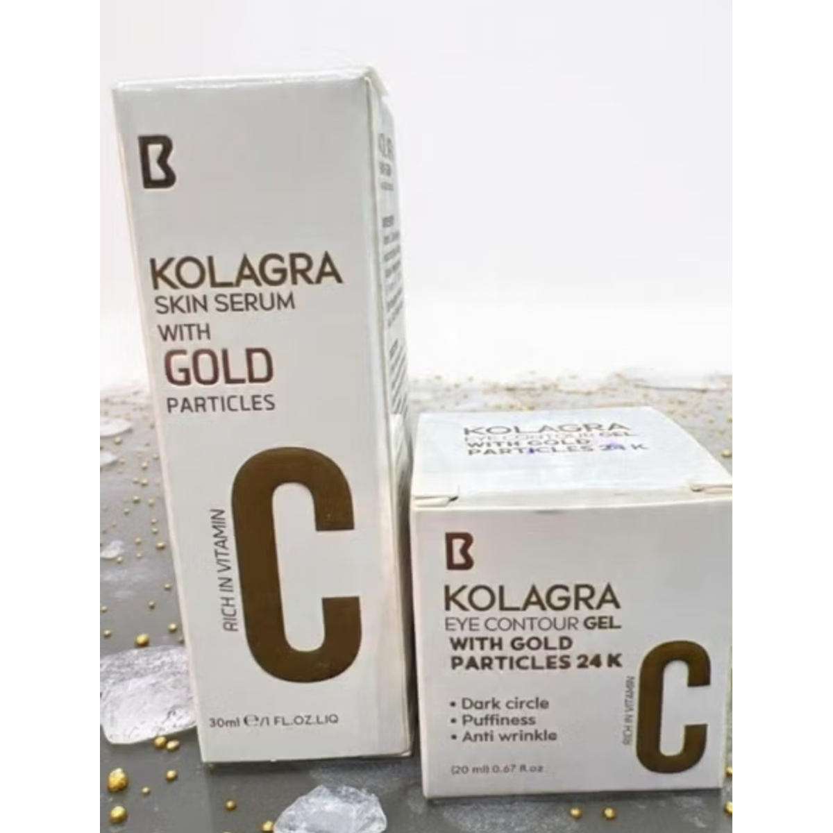 Kolagra Serum with Gold Particles 30ml + Eye Contour Gel with Gold Particles 20ml
