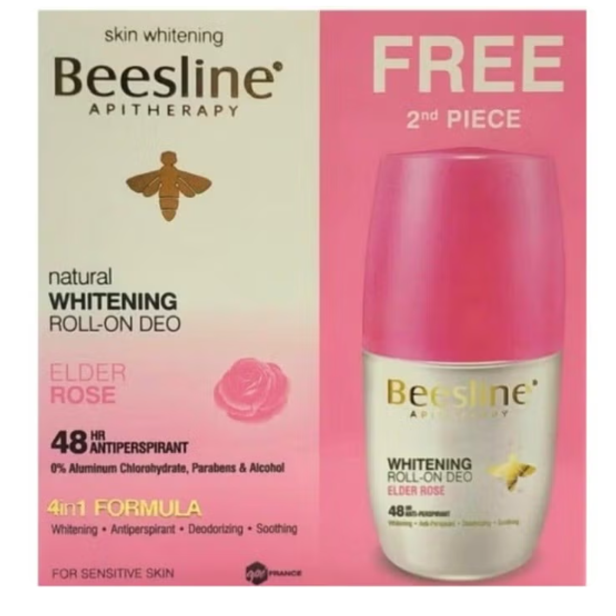 Beesline Roll-On Skin Lightening 50ml Rose Scent (1+1)