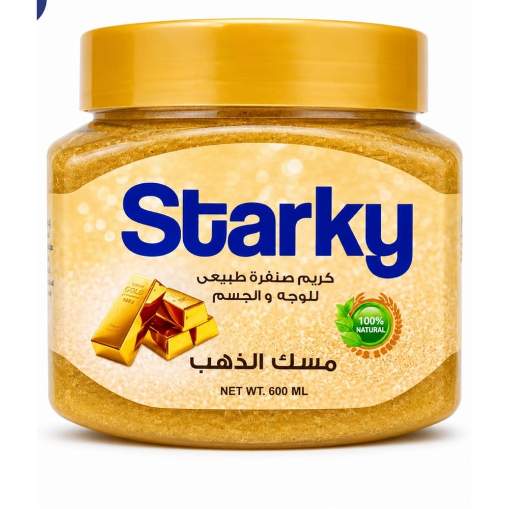 Starky natural scrub cream with gold for face&body-600ml