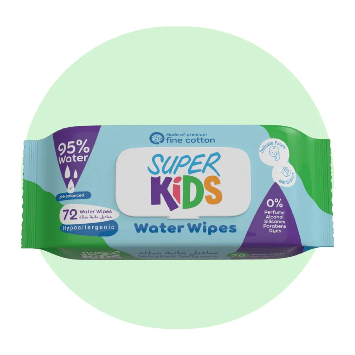Super Kids Wet Wipes 72 Wipes