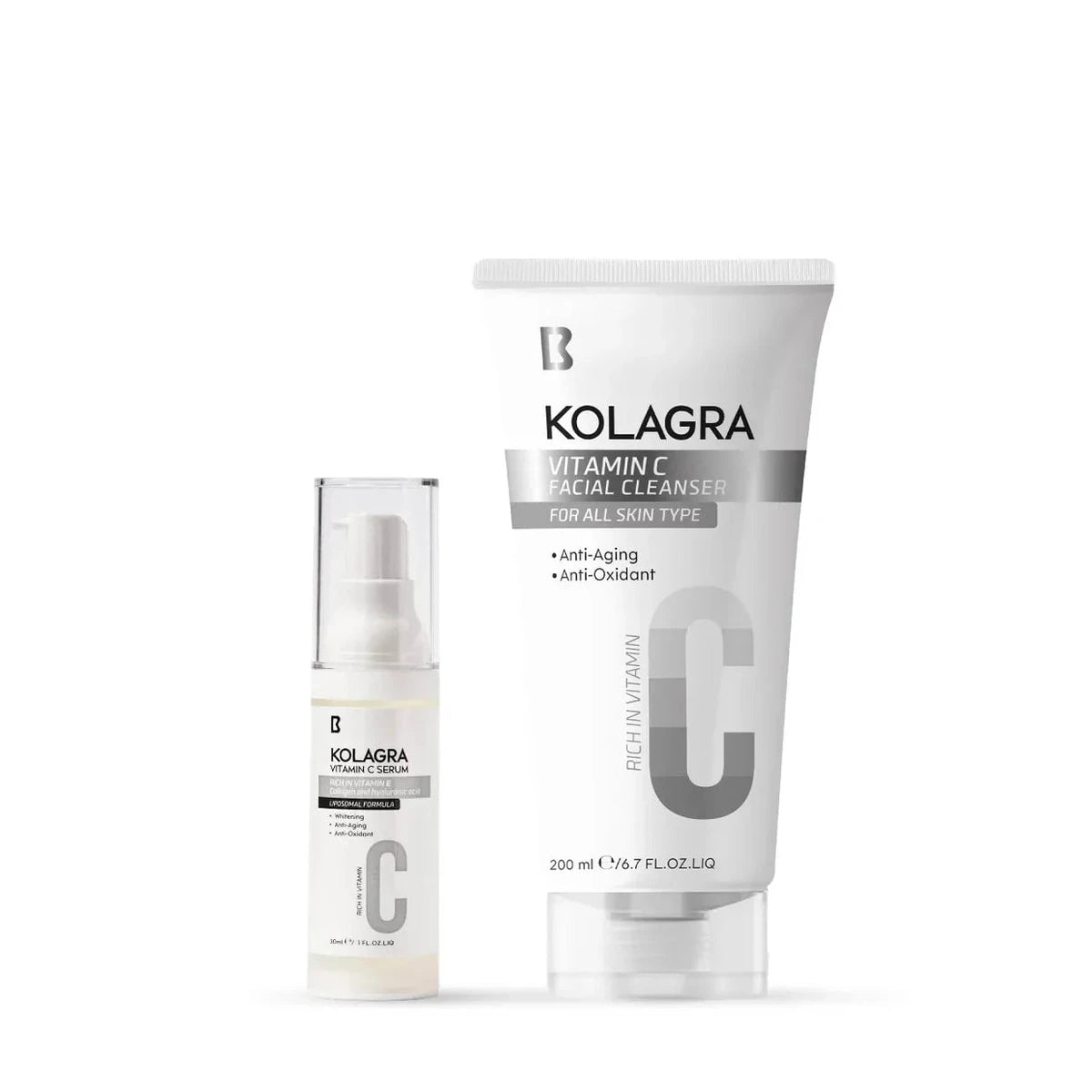 Kolagra Vitamin C Brightening Wash 200ml + Kolagra Vitamin C Serum 30ml