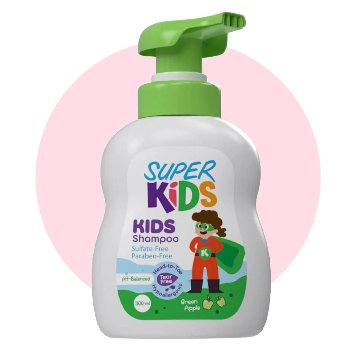 Super Kids Green Apple Shampoo 300ml