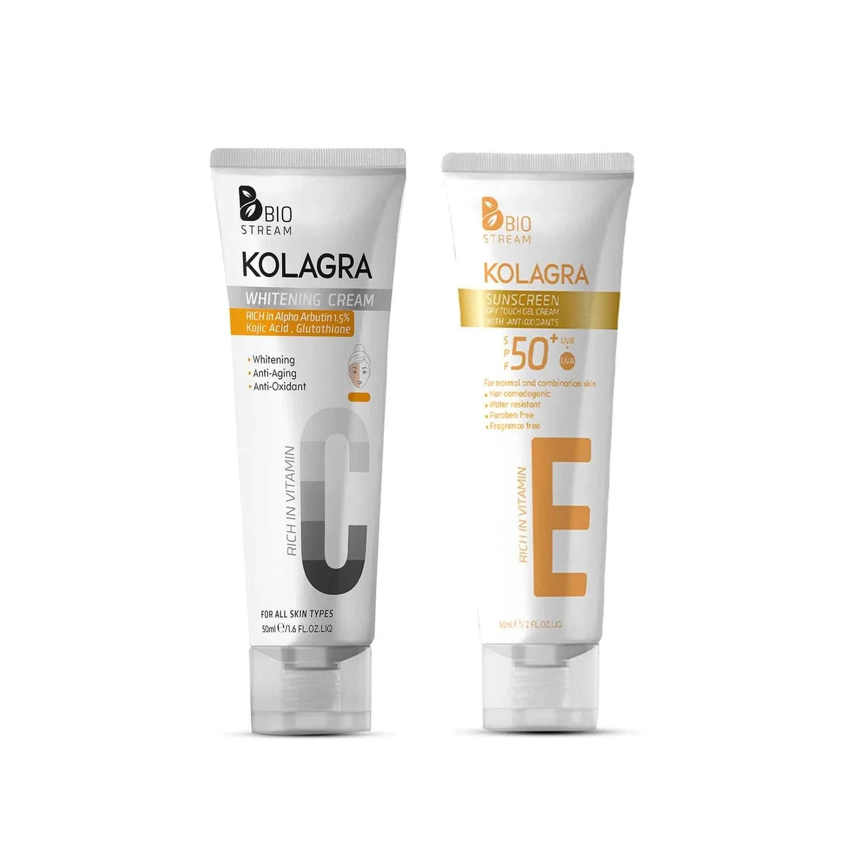 Kolagra Whitening Cream 50ml Offer + Kolagra Sunscreen SPF 50